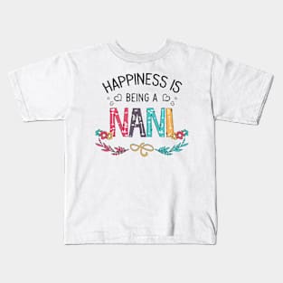 Happiness Is Being A Nani Wildflowers Valentines Mothers Day Kids T-Shirt